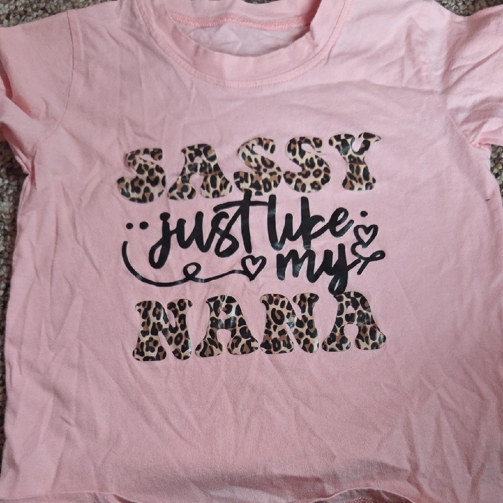Pink 'Sassy Just Like My Nana' Kids T-Shirt